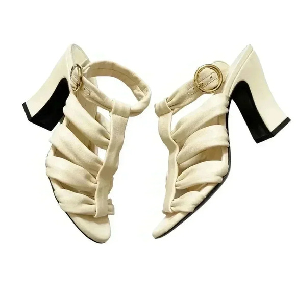 Khaite Perth Caged Leather Heeled Sandal size EU38 US 7.5 - Picture 4 of 14